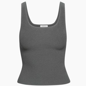 Babaton Sculpt Knit Squareneck Tank Ionic Grey XXS